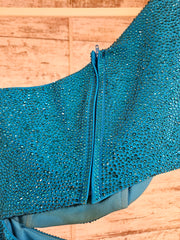 BLUE SPARKLY LONG DRESS