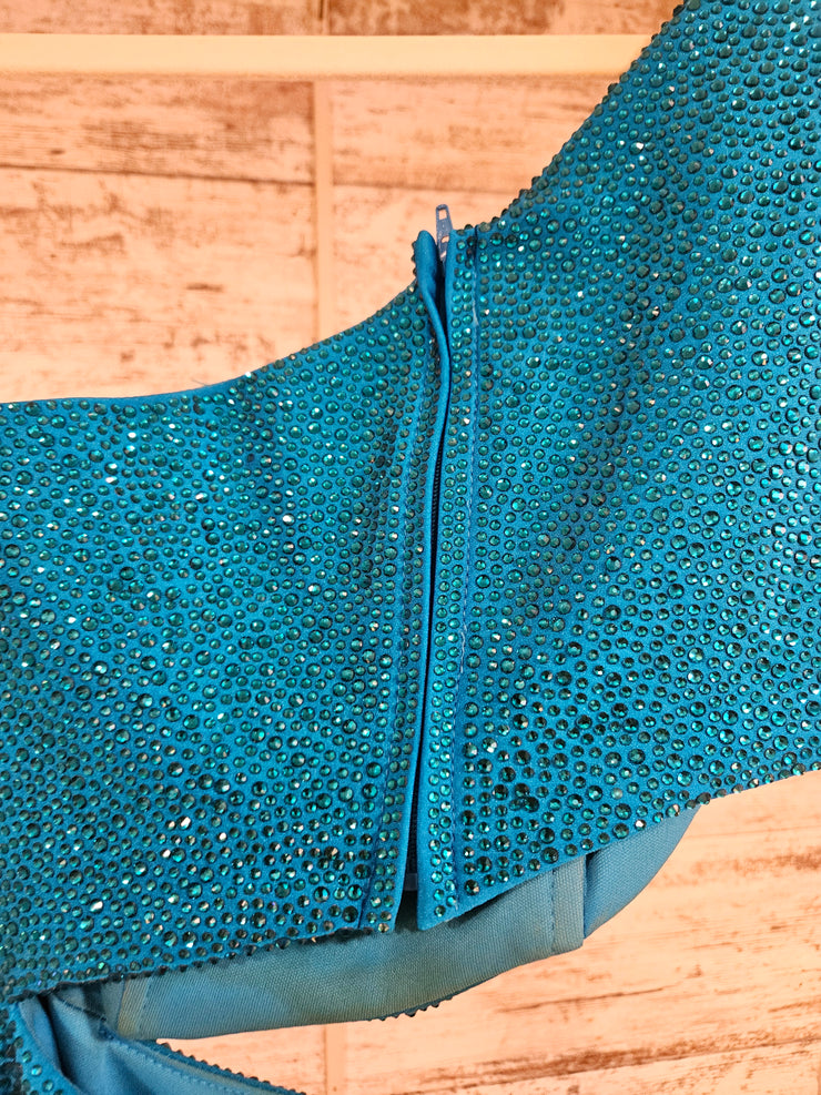 BLUE SPARKLY LONG DRESS