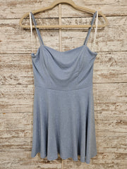 BLUE SPARKLY SHORT DRESS