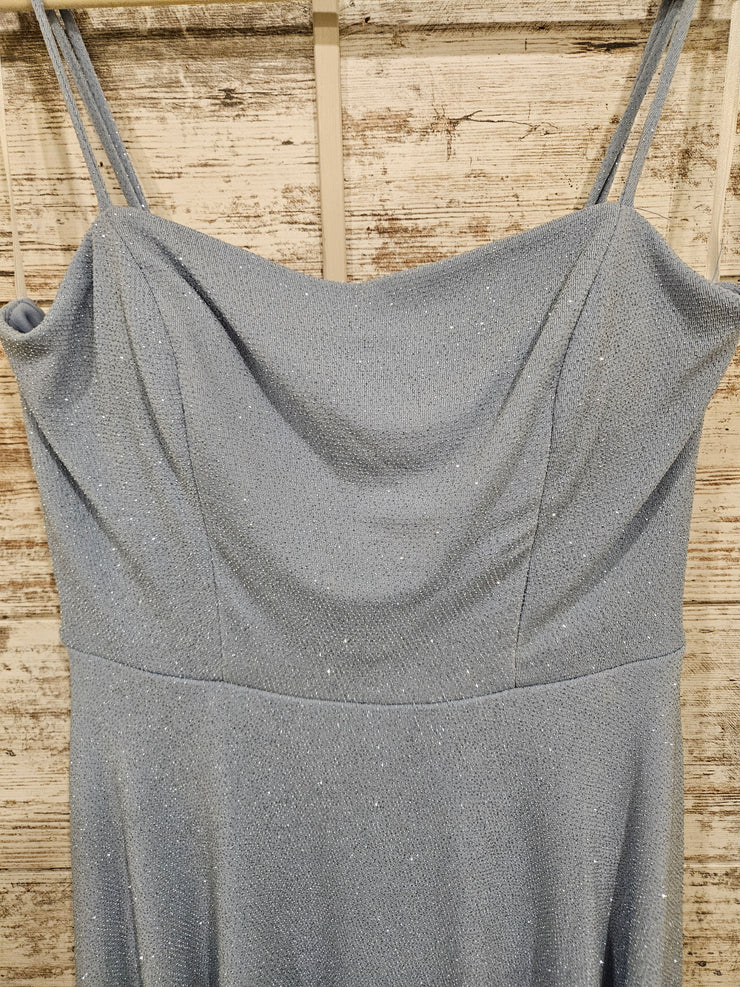 BLUE SPARKLY SHORT DRESS