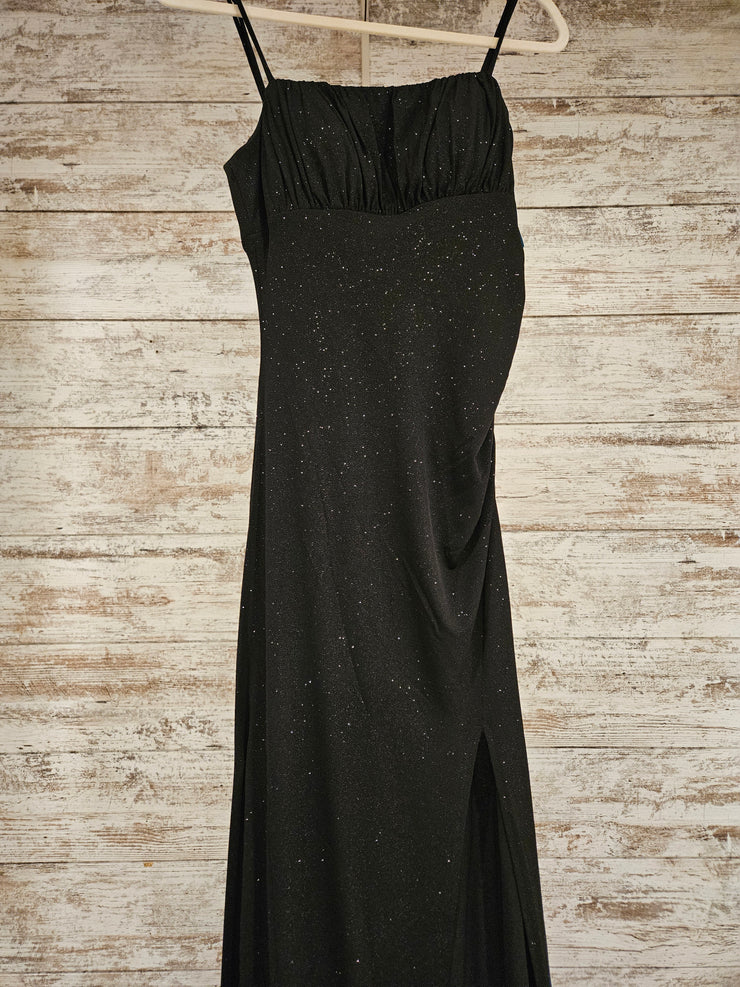BLACK SPARKLY LONG DRESS