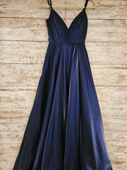 NAVY A LINE GOWN