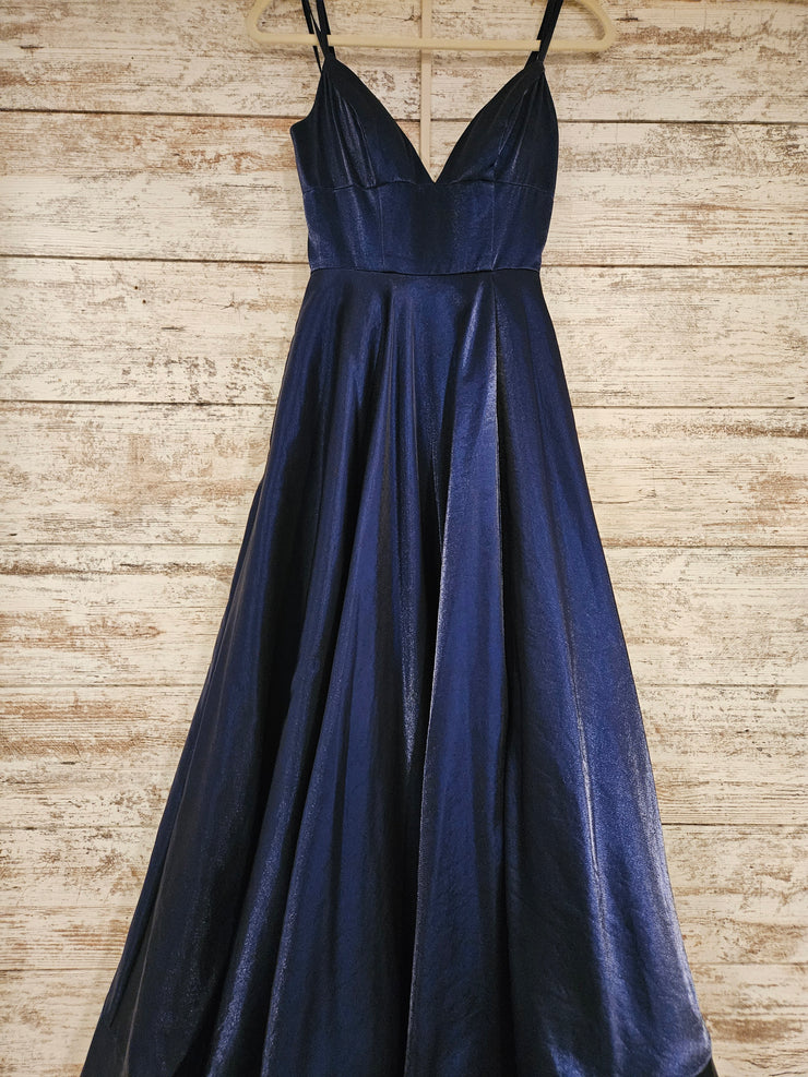 NAVY A LINE GOWN