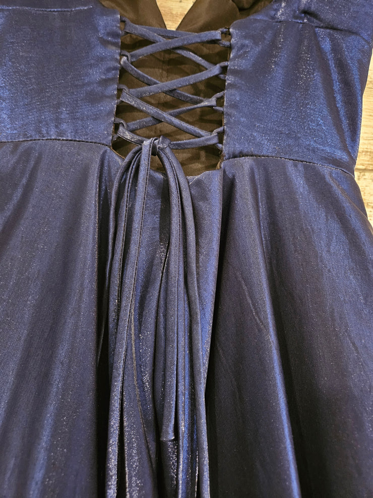 NAVY A LINE GOWN