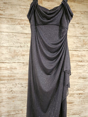 GRAY SPARKLY LONG DRESS