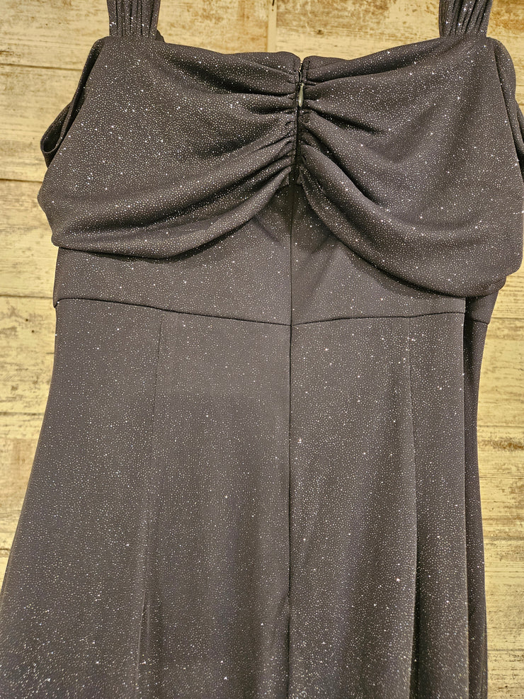 GRAY SPARKLY LONG DRESS