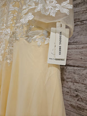 YELLOW/FLORAL A LINE GOWN-NEW