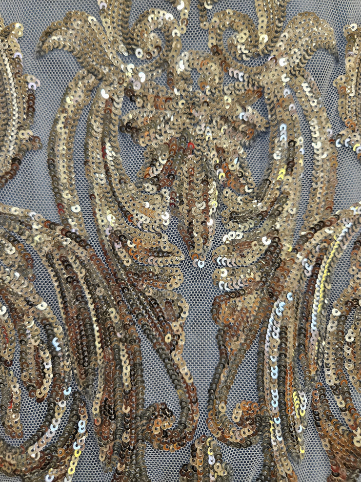 BLUE/SILVER SPARKLY LONG DRESS