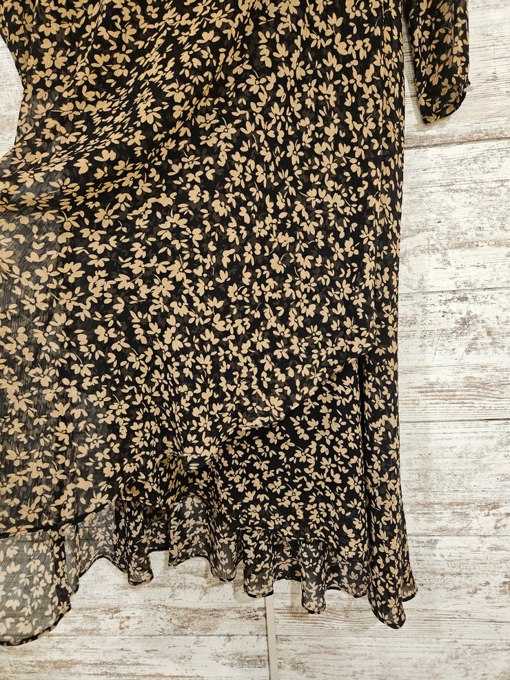 BLACK/TAN MIDI DRESS $139