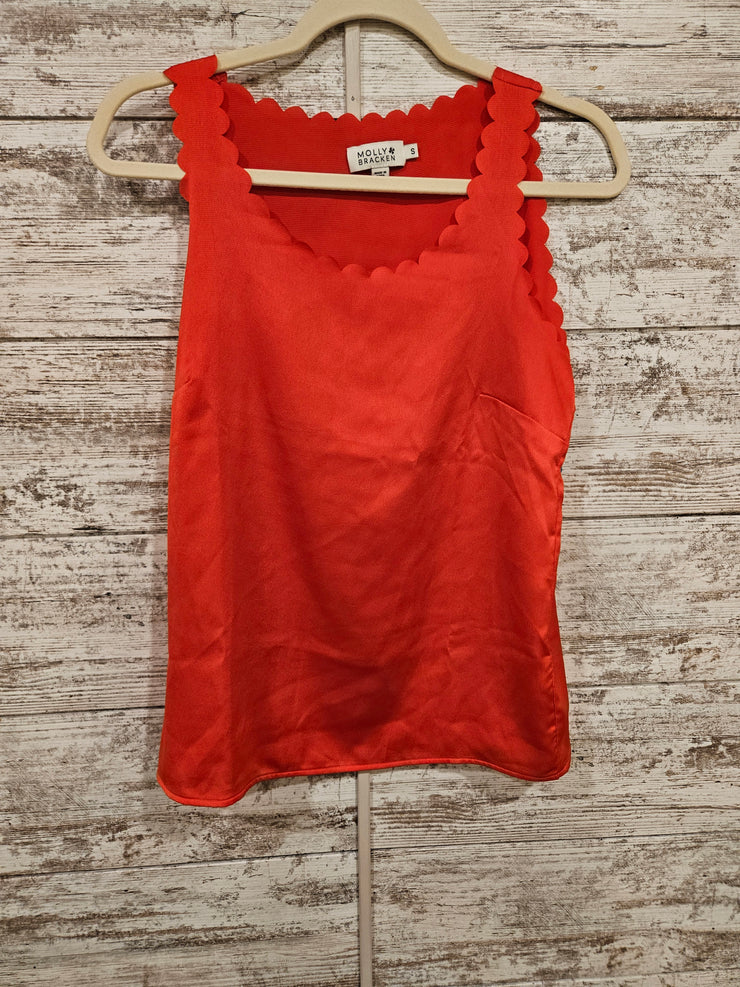 ORANGE SLEEVELESS TOP $52