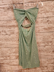 GREEN SPARKLY SHORT DRESS