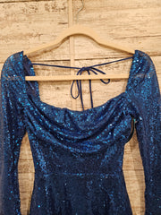 ROYAL BLUE SPARKLY SHORT DRESS