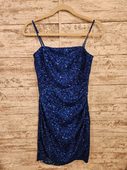 ROYAL BLUE SPARKLY SHORT DRESS