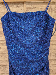 ROYAL BLUE SPARKLY SHORT DRESS