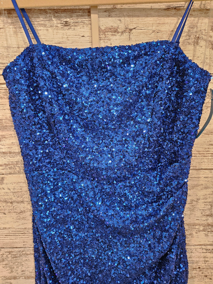 ROYAL BLUE SPARKLY SHORT DRESS