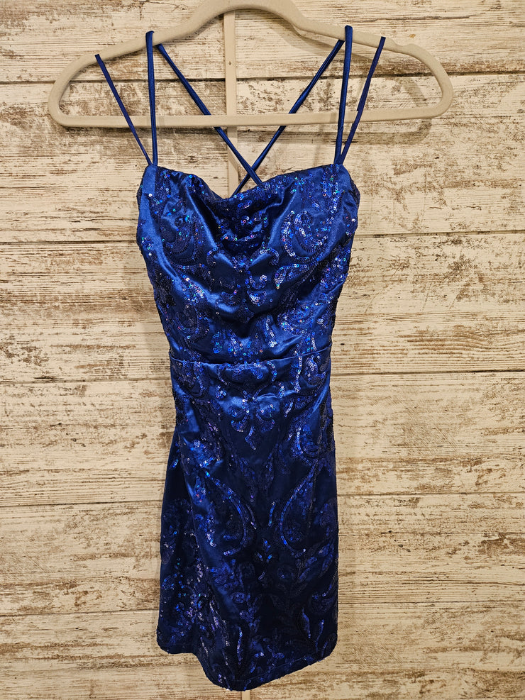 ROYAL BLUE SHORT DRESS (NEW)