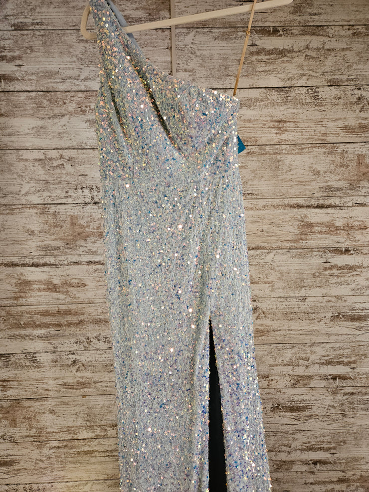 BLUE SPARKLY LONG DRESS