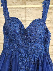 ROYAL BLUE A LINE GOWN (NEW)