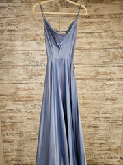 BLUE A LINE GOWN