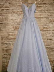 LAVENDER SPARKLY A LINE GOWN