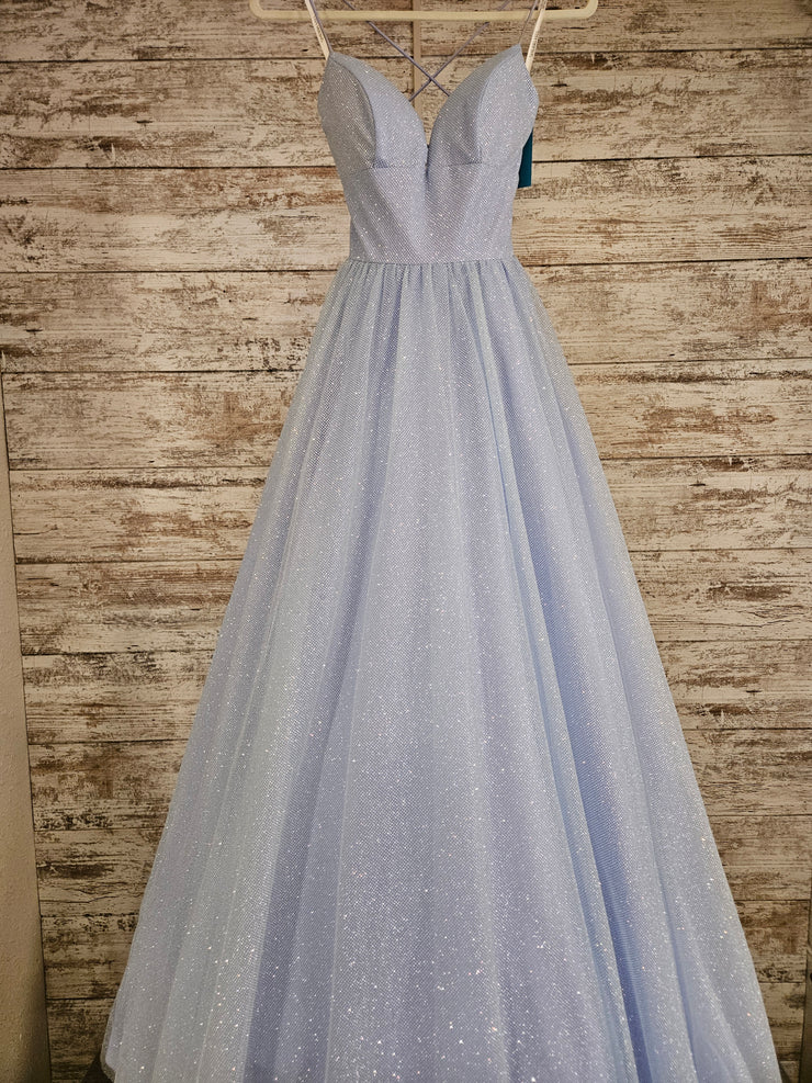 LAVENDER SPARKLY A LINE GOWN