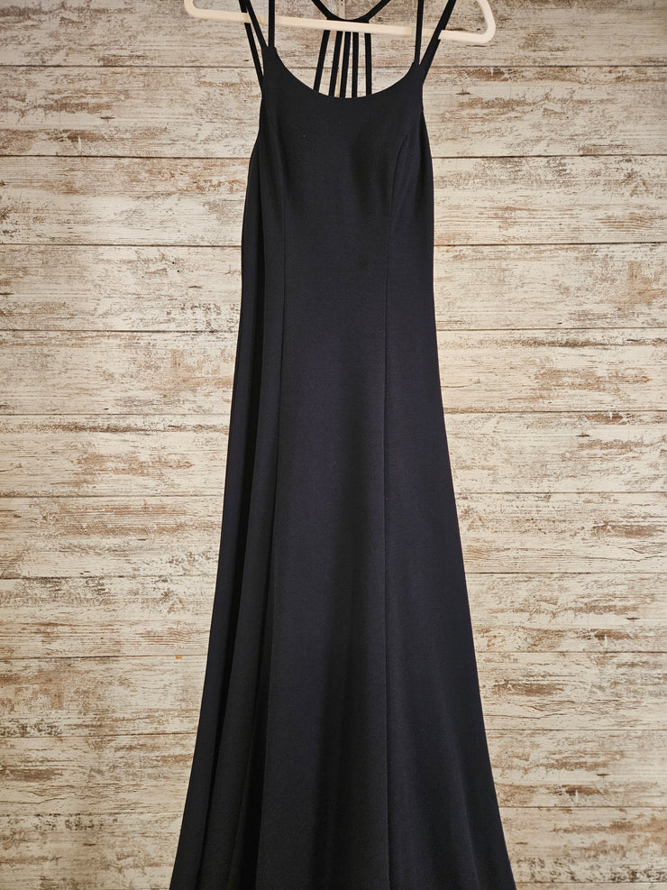NAVY LONG EVENING GOWN