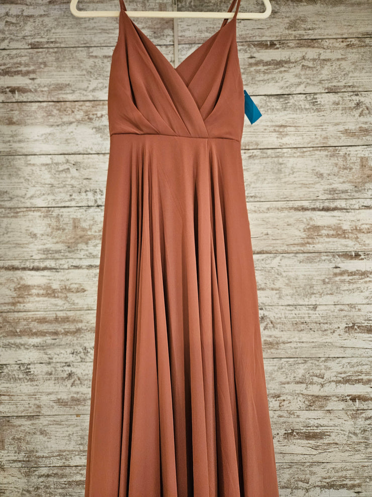 RUST COLORED LONG DRESS (NEW)