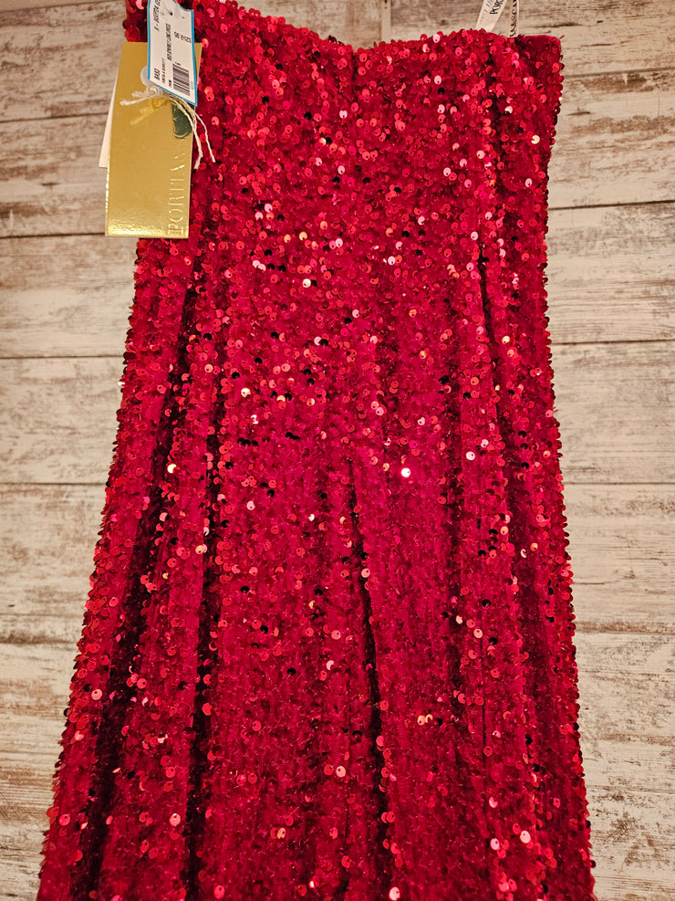 RED SPARKLY LONG DRESS