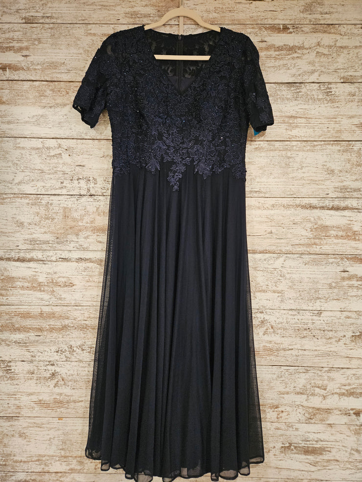 NAVY SPARKLY TOP LONG DRESS