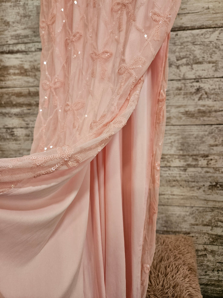PINK SPARKLY LONG DRESS (NEW)