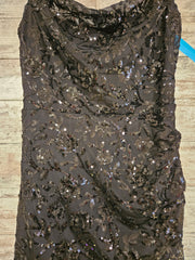 BLACK SPARKLY LONG DRESS (NEW)