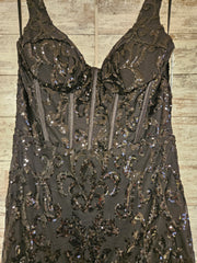 BLACK SPARKLY LONG DRESS (NEW)