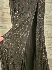 BLACK SPARKLY LONG DRESS (NEW)