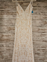 IVORY SPARKLY LONG DRESS (NEW)