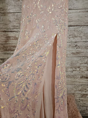PINK SPARKLY LONG DRESS (NEW)