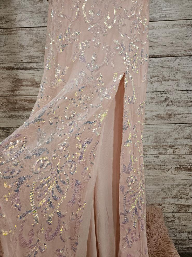 PINK SPARKLY LONG DRESS (NEW)