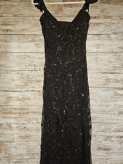 BLACK SPARKLY LONG DRESS (NEW)