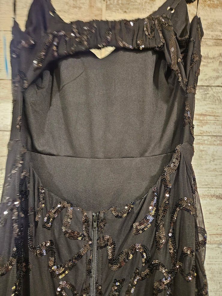 BLACK SPARKLY LONG DRESS (NEW)