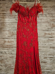 RED SPARKLY LONG DRESS (NEW)