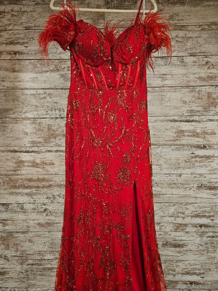 RED SPARKLY LONG DRESS (NEW)