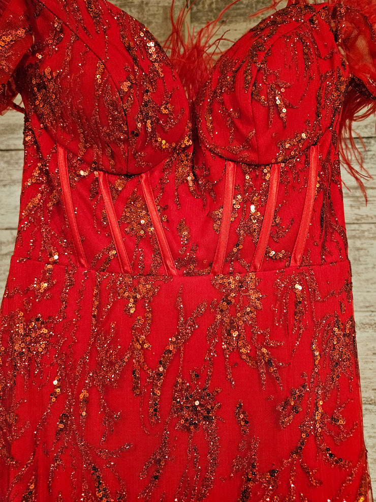 RED SPARKLY LONG DRESS (NEW)
