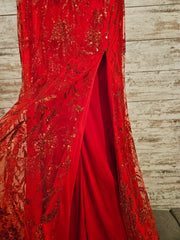 RED SPARKLY LONG DRESS (NEW)