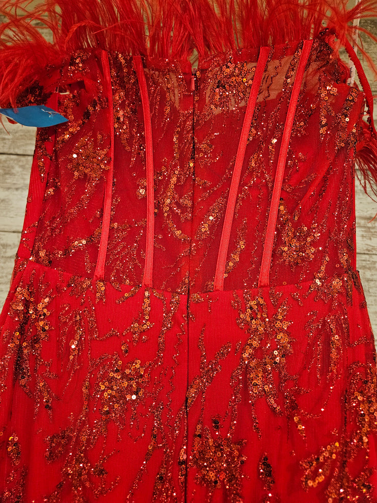 RED SPARKLY LONG DRESS (NEW)