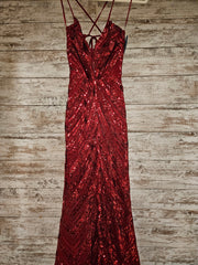 RED SPARKLY LONG DRESS (NEW)