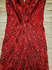 RED SPARKLY LONG DRESS (NEW)