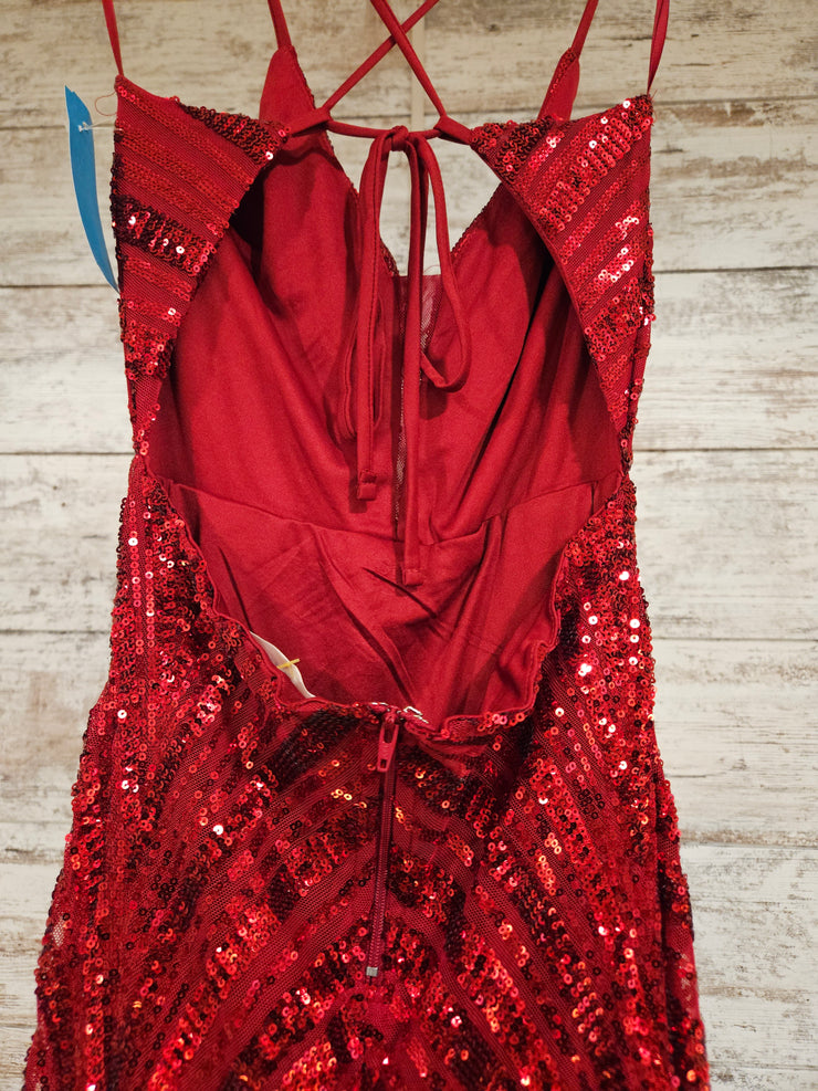 RED SPARKLY LONG DRESS (NEW)