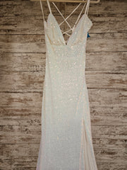 WHITE SPARKLY LONG DRESS (NEW)