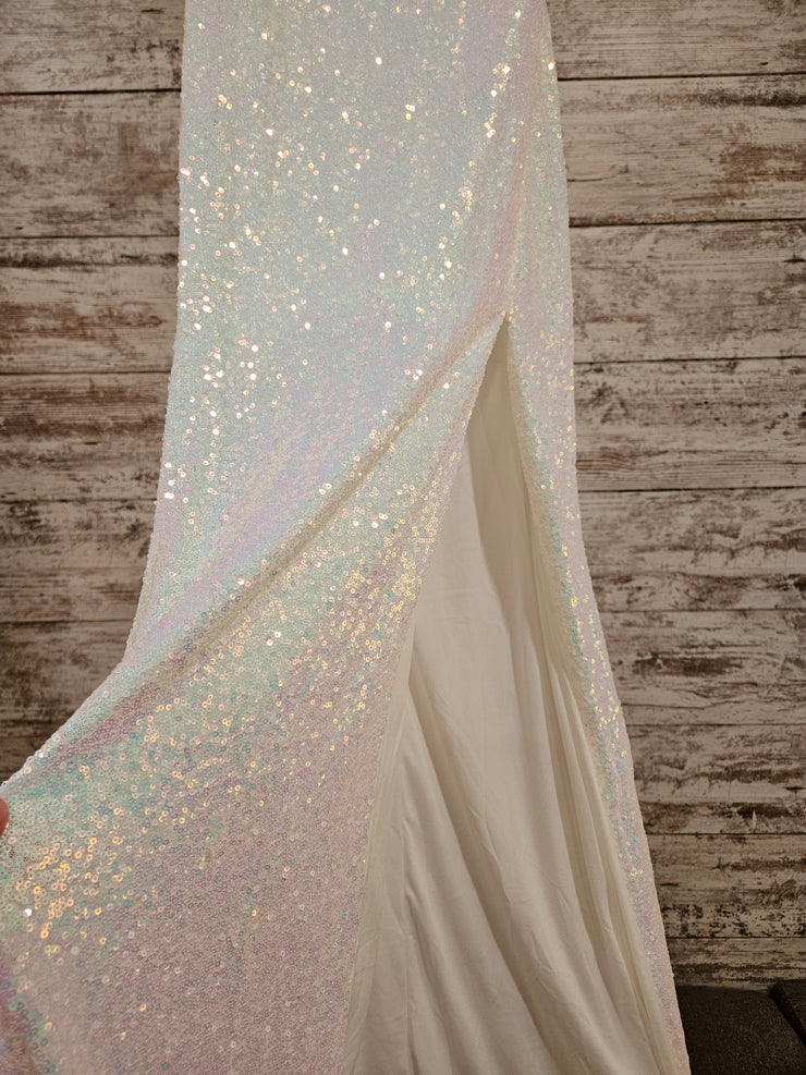 WHITE SPARKLY LONG DRESS (NEW)