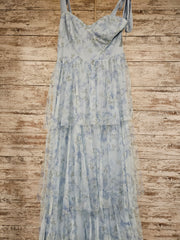 BLUE/FLORAL A LINE GOWN (NEW)