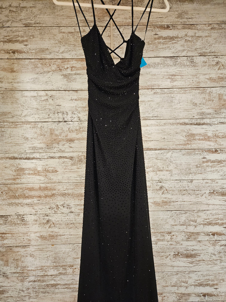 BLACK SPARKLY LONG DRESS (NEW)